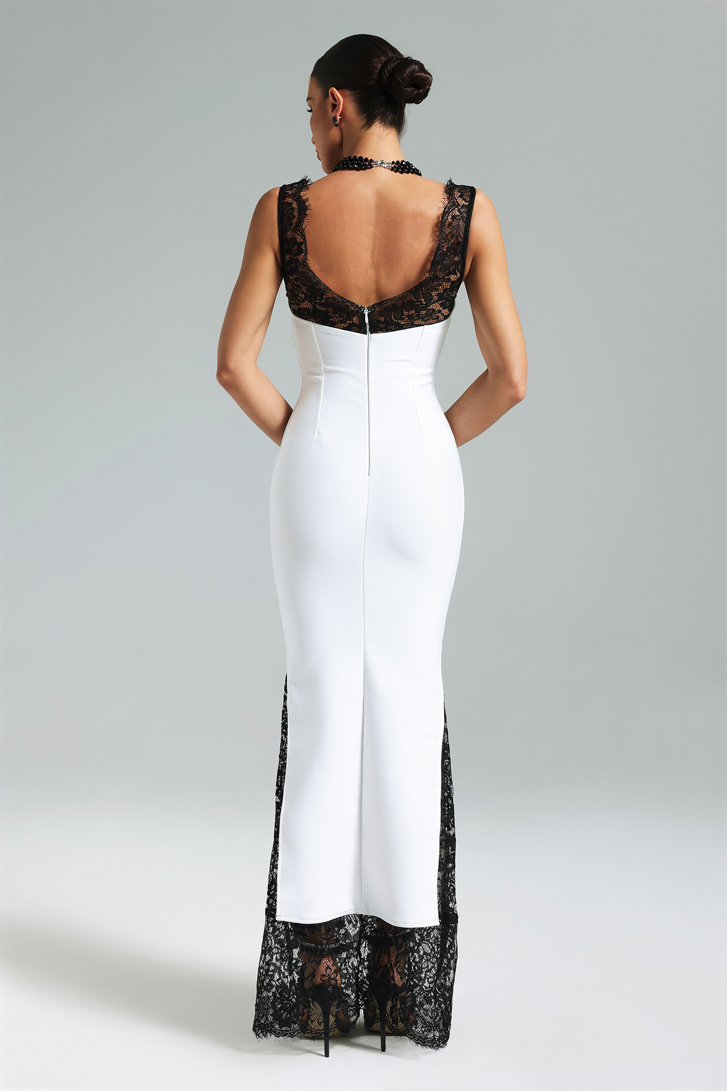 Gunnhild Lace Deep V Maxi Dress image 7