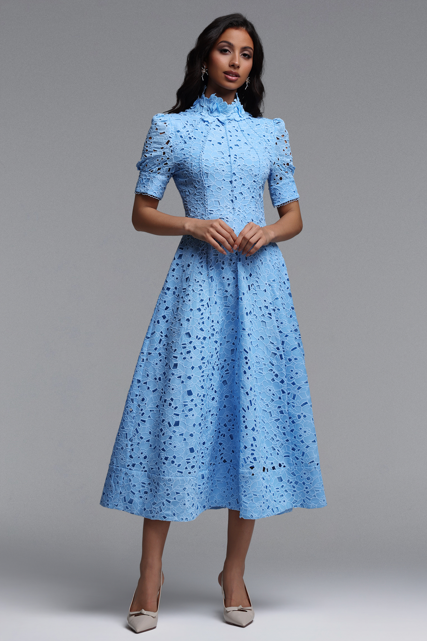 Kitsu Short Sleeve Midi Dress image 1