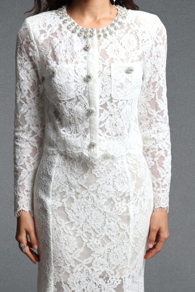Lilac Romantic Contour Lace Top Or Mermaid Midi Skirt