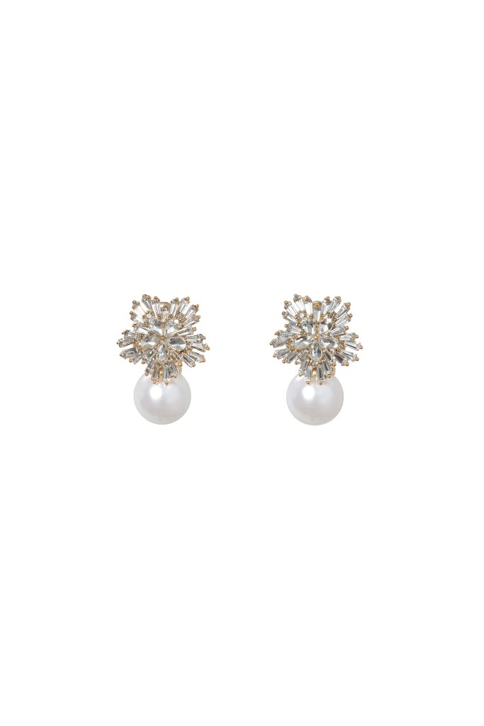 Zaha Diamond Pearl Earrings