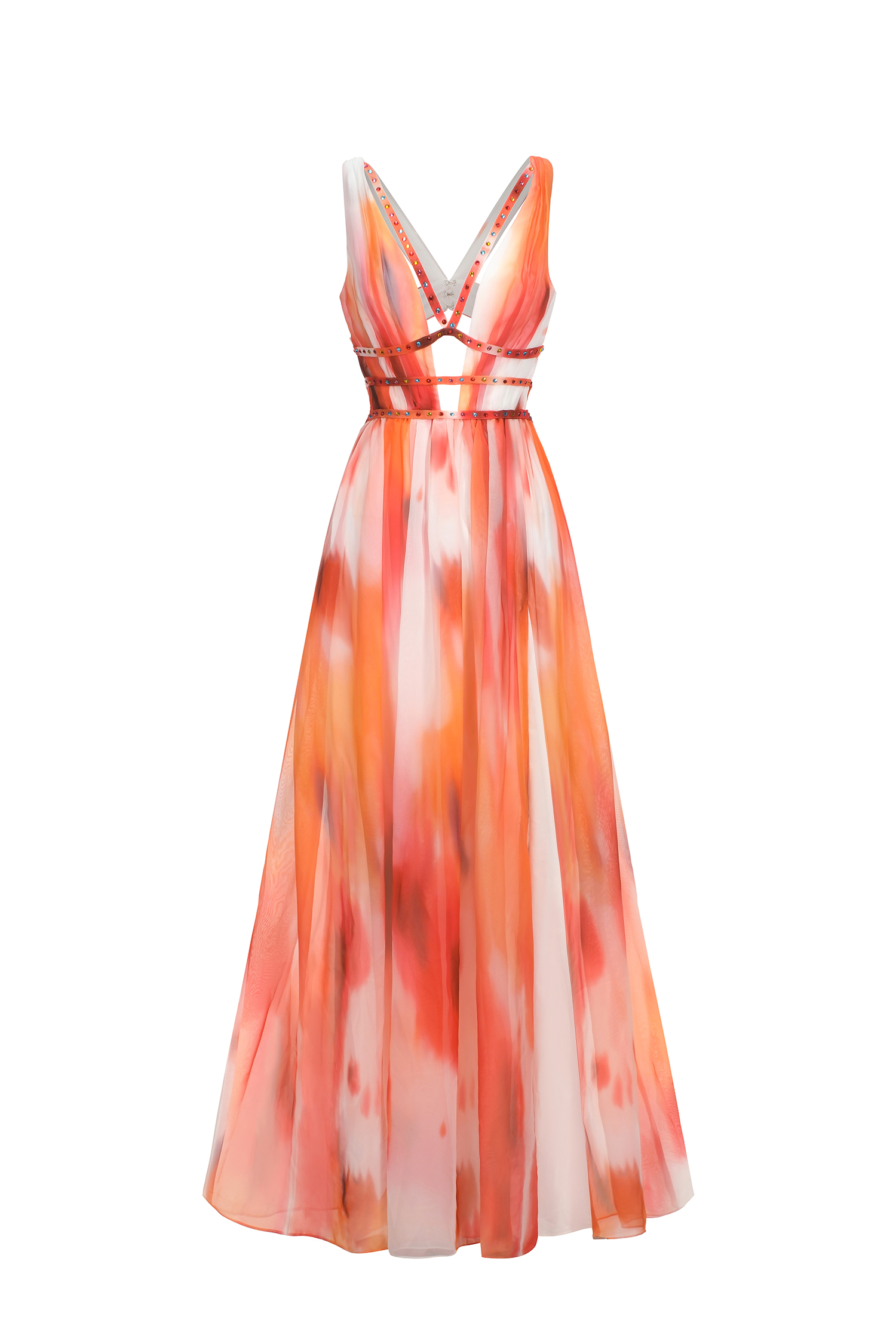 Ierra Sleeveless V-Neck Diamond Maxi Dress image 1