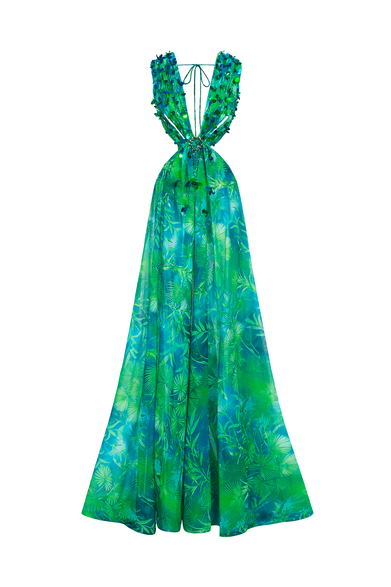 Yoland Printed Embellished Maxi Dress image 1