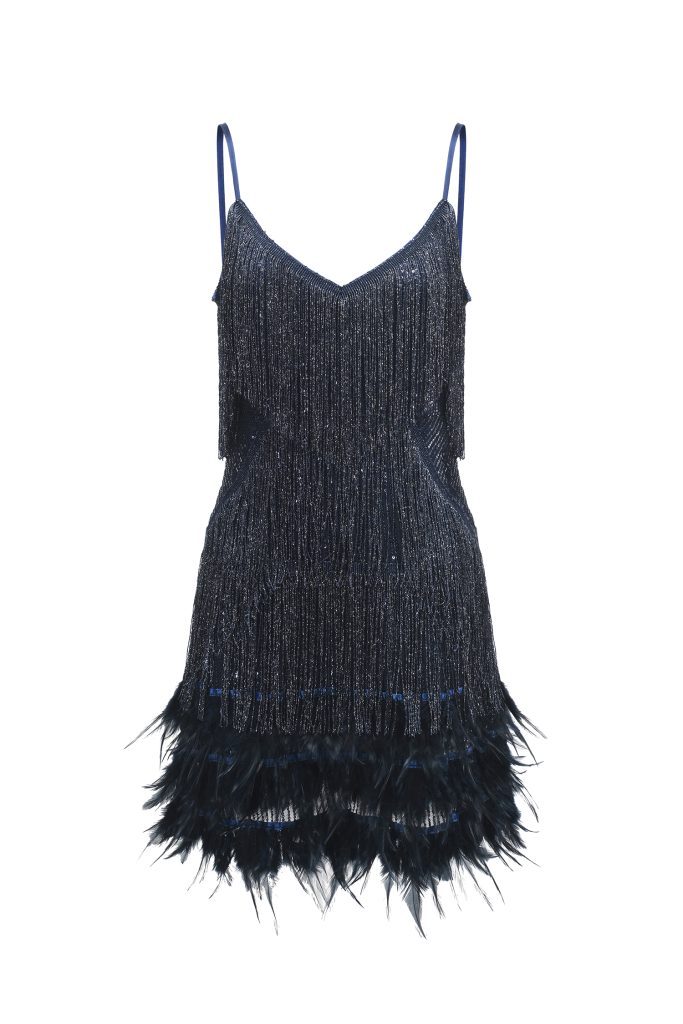 Kamo Sequin Fringes Mini Dress