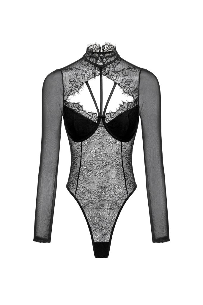 Hatsie Lace Long Sleeve Jumpsuit
