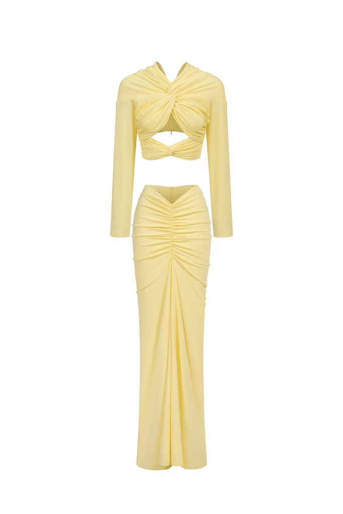 Kendall Long Sleeve Knot Maxi Dress