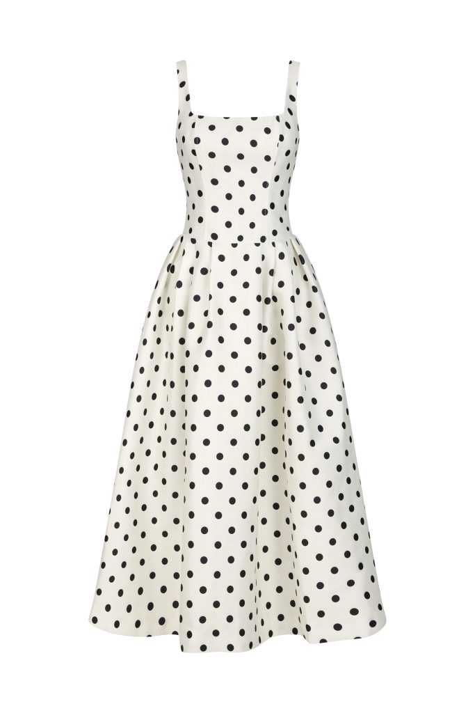 Zada Sleeveless Wave Point Maxi Dress