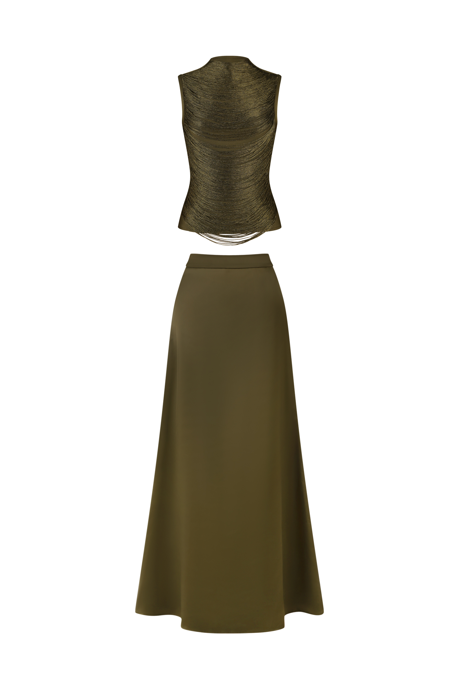Siayh Sleeveless Tassels Bandage Maxi Two Piece Set image 1