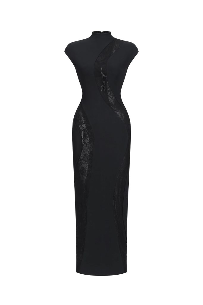 Rotte Sexy Contour Sleeveless Lace Bandage Maxi Dress