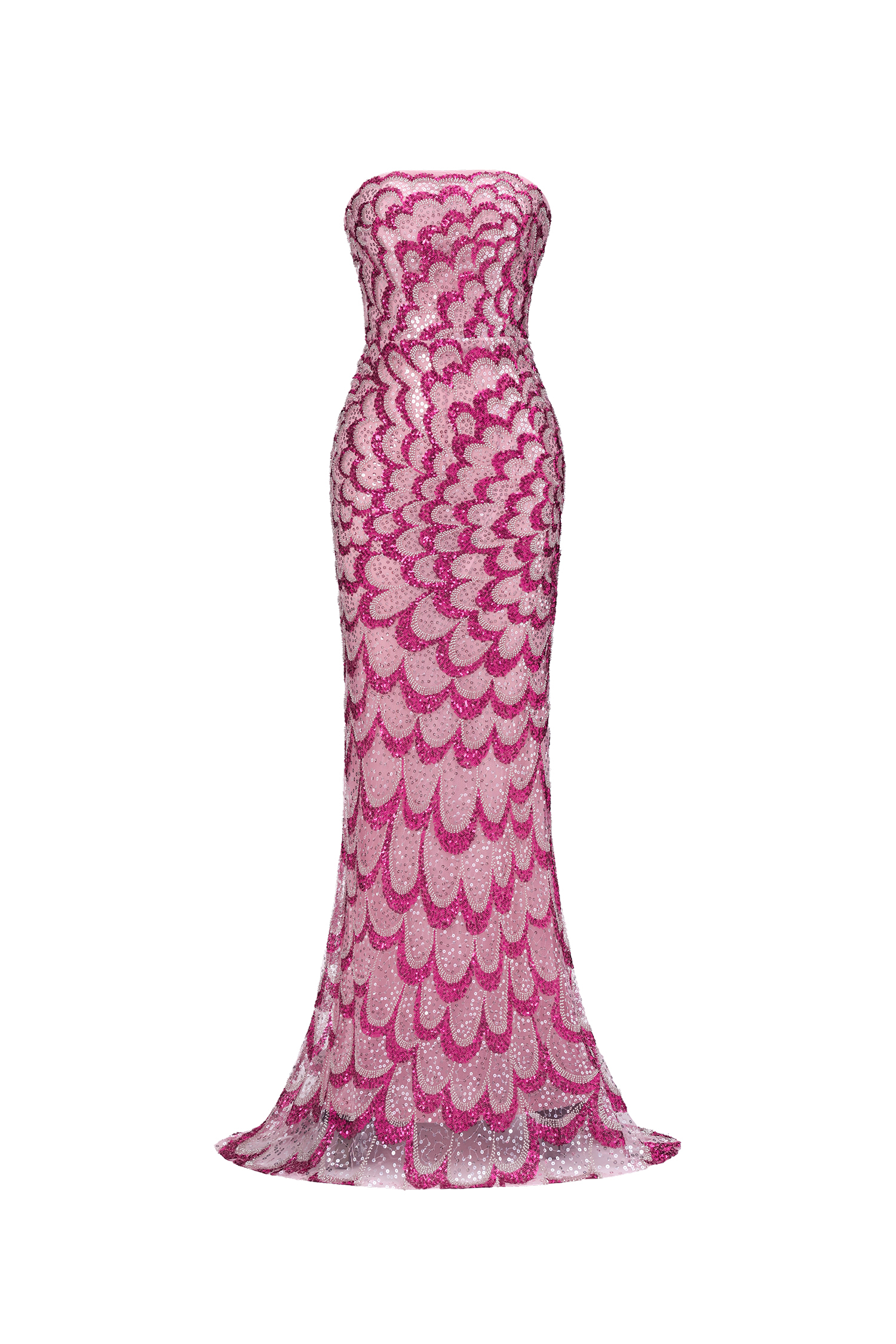 Facia Romantic Contour Strapless Sequin Maxi Dress image 1