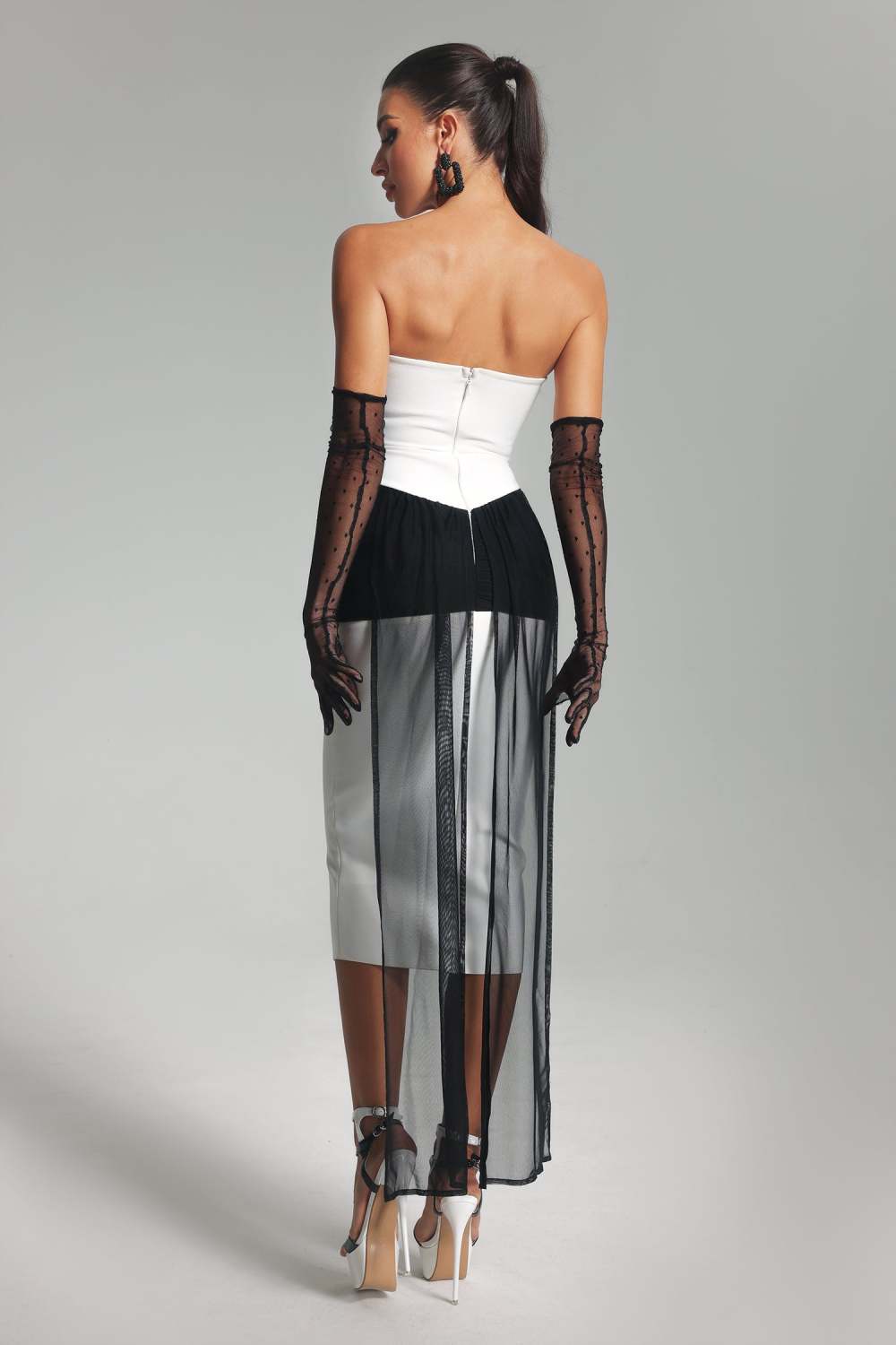 Jillie Mesh Bandage Midi Dress image 6